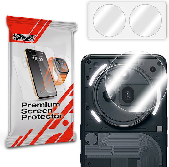 Set 2 Grizzglass Hybridglass Camera Lens Protectors Compatible Nothing Phone 3a Pro Transparent