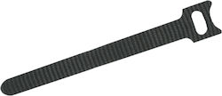 Cable Clamp Velcro 150 X 12 Mm Reusable Textile Cable Organizer Black Set 10 Pcs