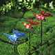 Solarleuchte Blume Blau mit Fotowiderstand IP44
