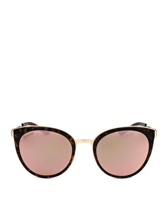 Smith Unisex Γυαλιά Ηλίου με Καφέ Σκελετό και Ροζ Φακό