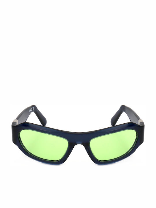 GCDS Unisex Sunglasses With Blue Frame And Green Lens GD0045