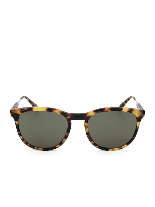 Sandro Unisex Sunglasses with Brown Frame and Green Lens