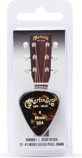 Martin & Co Martin 18a0051 Faux Tortoise Heavy 0.96 Mm 351 Picks 12 Pieces