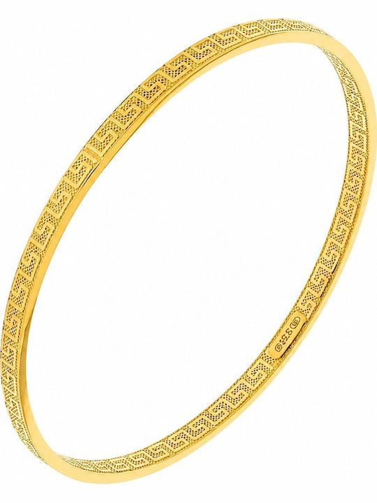 Jools Gold Plated Silver Handcuff Bracelet with Zircon