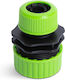 Hose Adapter 1/2 To 3/4 Irrigation Connector Quick Coupling Plastic Green Black