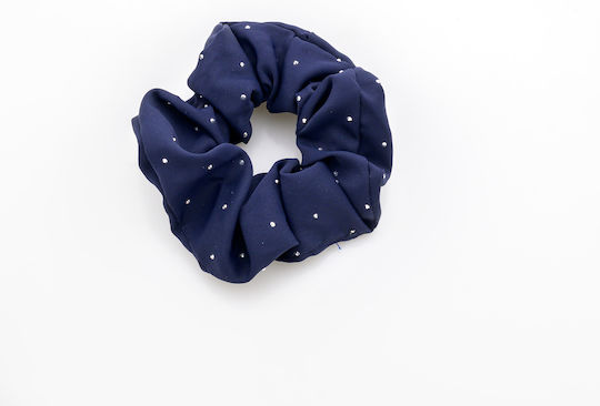Soft Hair Scrunchie Does Not Break Hair Blue