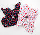 Cherry Blossom Bow Scrunchie Set-μαύρο