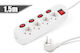 Power Strip 4 Sockets with Switch and 1.5m Cable