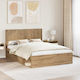 vidaXL Wooden Brown Bed Headboard 166.5x100cm