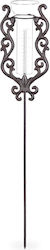 Relaxdays Rain Gauge Vintage 70x12.5x7cm Glass 230ml Brown Finish