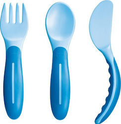 Mam Baby Set with Fork Light Blue 2 Pieces