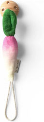 Oli&Carol Pacifier Clip Made of Pink Fabric