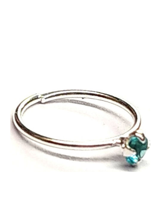 Amalfi Accessories Hoop Earring Silver Light Blue