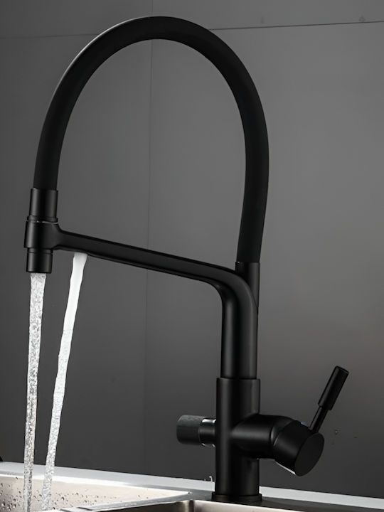 Stocco Sanitary U-Shaped Counter Kitchen Faucet Black