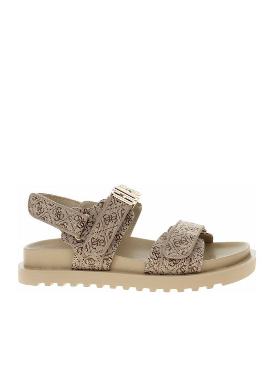 Guess Fabelis 2 Women's Flat Sandals Beige
