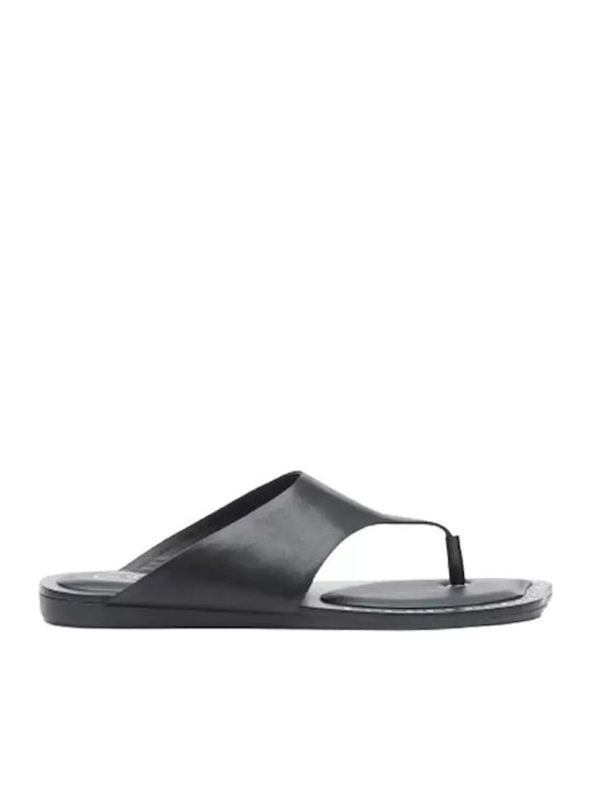 Genius Combo A Leather Women's Flat Sandals Black