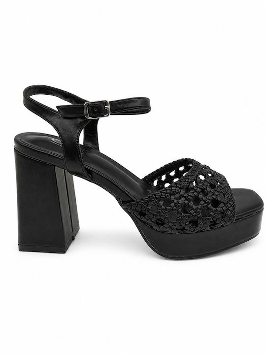 C'm Paris Damen Sandalen Schwarz