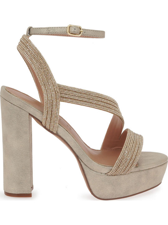 Alessandra Bruni Sandals with Strass Gold