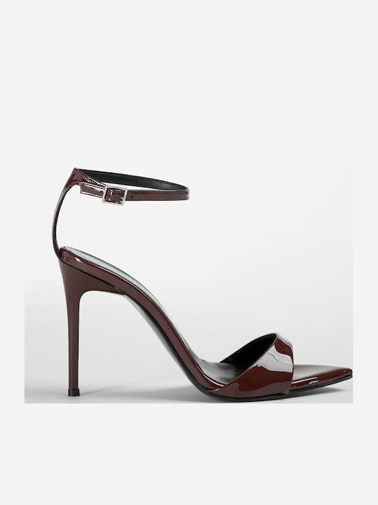 Patent Leather Brown Sandals
