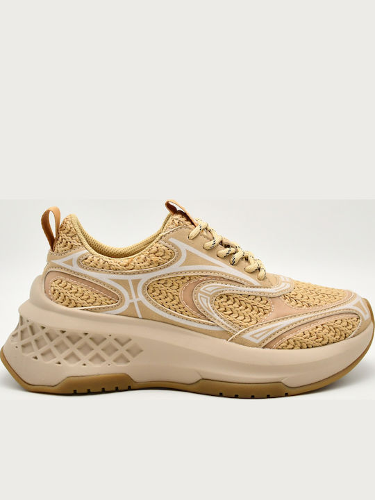 Emanuelle Vee Γυναικεία Chunky Sneakers Μπεζ