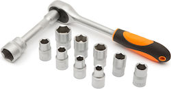 Cheie Tubulară Cu Clichet 1/2" 12 Bucăți Cheie Tubulară Cu Clichet 1/2" 12 Bucăți