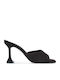 Suede Damen Pantoletten mit Hoch Absatz in Brauner Farbe