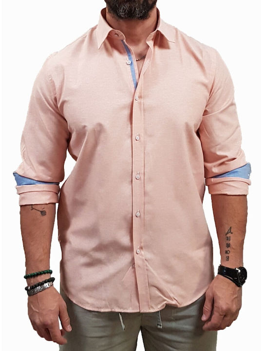Κοντομάνικο Πουκάμισο σε Κανονική Γραμμή Pink