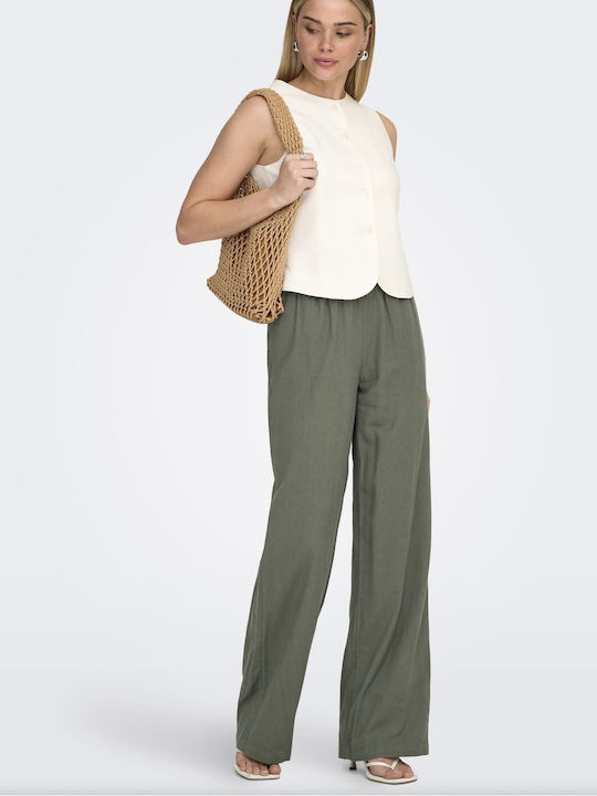 Only Women's Pantaloons with Rubber Band Khaki