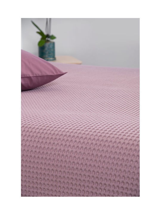 Biokarpet Pătură Piqué Naf Naf Bumbac Waffle Piqué Violet 170 X 240