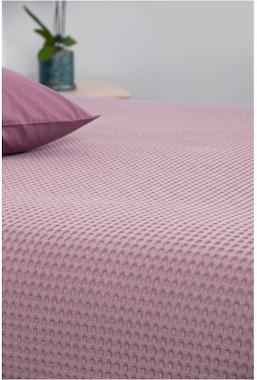 Biokarpet Κουβέρτα Πικε Naf Naf Cotton Waffle Pique Purple-170 X 240