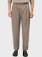 Trousers in Relaxed Fit Dark Beige