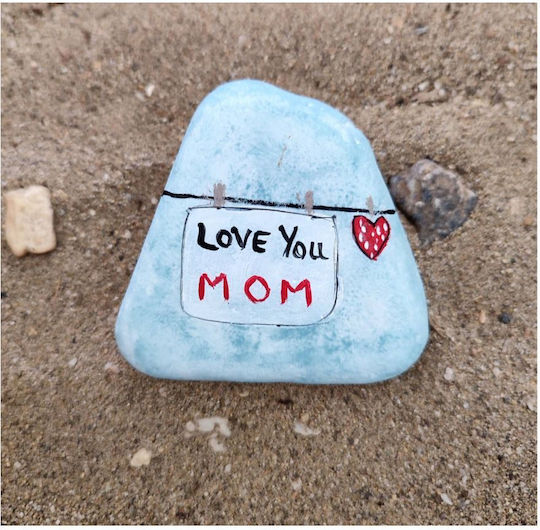 Ръчно Рисуван Камък I Love You Mom