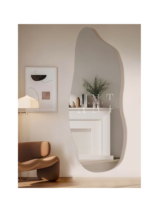 SteweHome Oglindă Arcuită cu Ramă din Plastic Argintie 160x60cm