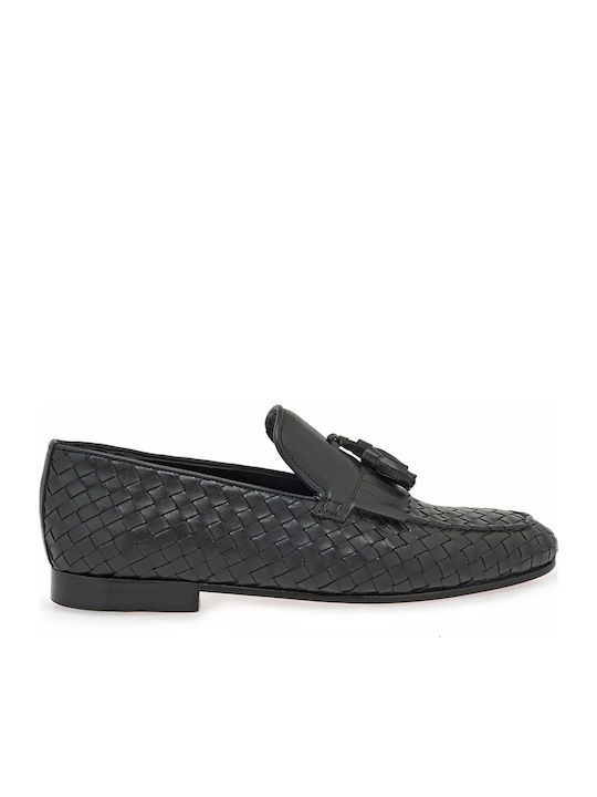 Leder Herren Mokassins in Schwarz Farbe