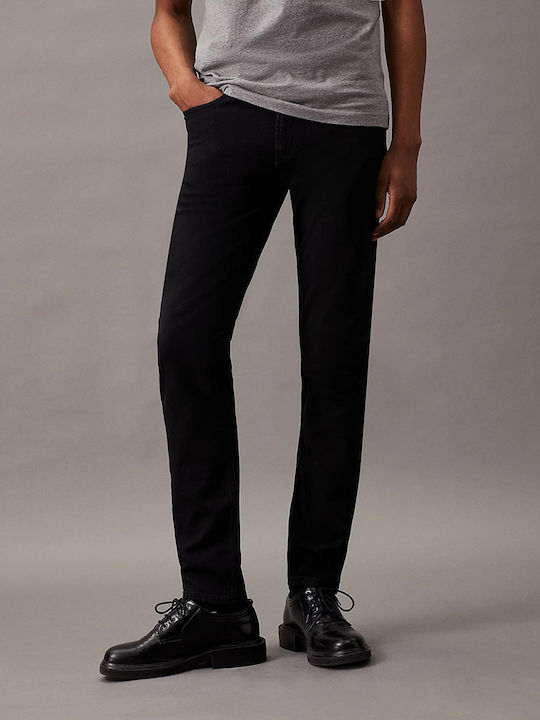 Men's Jeans Pants with Slim Tapered Fit Black