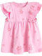 Rochie Fete Mâneca Scurtă Set Cu Accesorii Roz