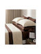 Super-Double Bed Sheets Set 240x270cm Brown 4 Pieces