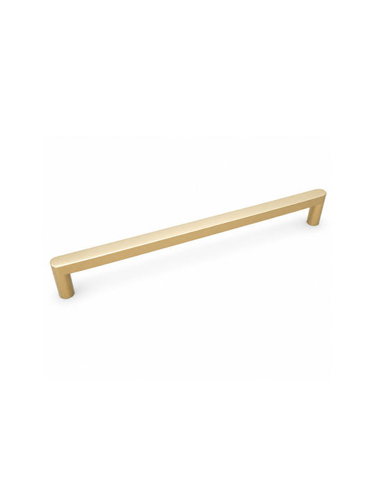 Finetto Möbelgriff aus Metall Gold Mat mit Lochabständen 192mm 256-LKBE7192GO