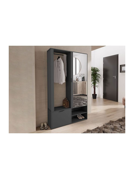 Hallway Furniture with Mirror Anthracite 100x33...