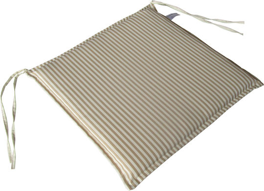 keleman Perna Scaunului De Grădină Cu Spătar Alb-Maro 40x40cm