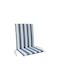 keleman Garden Chair Cushion with Backrest White-Grey 45.5x97cm