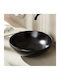 Tema Επικαθήμενος Νιπτήρας Πορσελάνης 40x40x14cm Black Matt