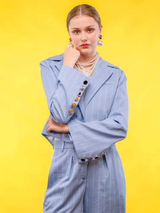C. Manolo Short Women's Blazer Light Blue