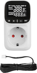 Sinotimer Stc-916l-eu Thermostat Socket 16a 230v Heating Cooling Temperature Control Lighting External Sensor Timer 3680w