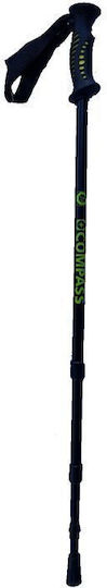Compass Telescopic Aluminum Trekking Poles Pair Black