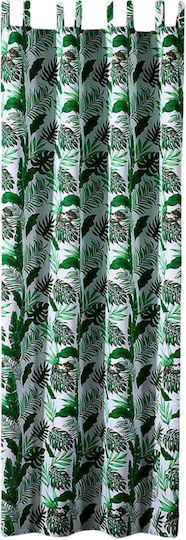 Waterproof Garden Curtain Tropical Green Leaves 132x275cm