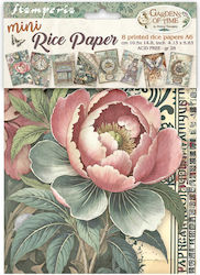 Set of 8 Decoupage Rice Papers Stamperia Garden...