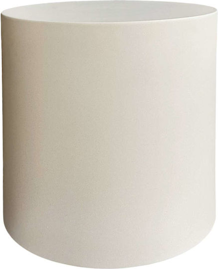 Plastic Auxiliary Garden Table for Small Outdoor Spaces Beige 40x40x43cm