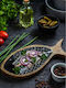 Диск Форма Риба Син Емайл 40см 40x18x2.5см Едноцветен Kaeming