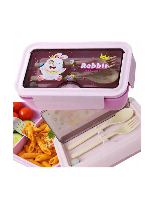 Mittagsboxen Lunch Box 1.1l Hxd6627 Lila Mit Trennwänden & Besteck – Ideal Für Schule Arbeit Oder Reise